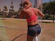 Carter Cruise is learning how to play soccer with Coach Ryan's help. Turns out she's way better at fucking!